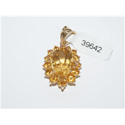 35.00Ctw AAA Yellow Citrine Hand Made Pendant