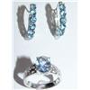 Sterling Silver Spinel Ring & Hoops