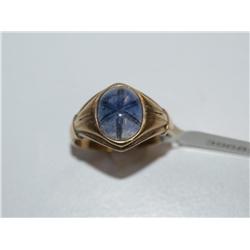 AAA Star Blue Sapphire Hand Made Men's Ring 75