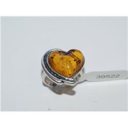 Baltic Amber Hand Made Ladies Ring
