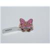 AAA Pink Sapphire & Diamond Butterfly Ring