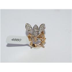 Diamond Bee Design Hand Made Ladies Ring