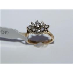Diamond Cluster Hand Made Ladies Ring