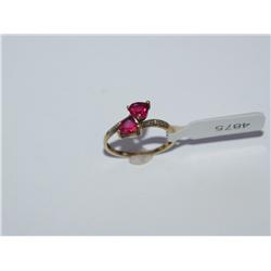 AAA Chatham Ruby & Diamond Ladies Ring