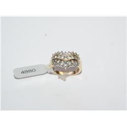 1.00Ctw Diamond "v" Design Ladies Ring