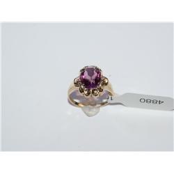 AAA  Amethyst Vintage Oval Ladies Ring