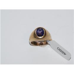 AAA Amethyst Oval Pinky Hand Made Ring