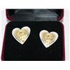 Image 1 : Silver & Gold Engraved Heart Earrings