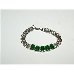 AAA Green Jade Hand Made Ladies Bracelet