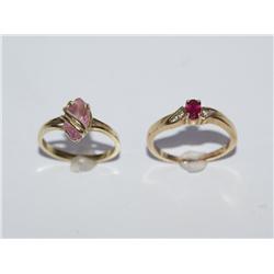 AAA Burmese Ruby & Pink Gemstone Ring-2 X's $