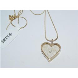 14k Gold Chain & Heart Shaped Pendant