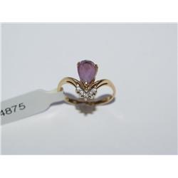 AAA Amethyst & Diamond Hand Made Ladies Ring