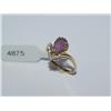 Image 2 : AAA Amethyst & Diamond Hand Made Ladies Ring