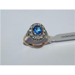 AAA Blue Gemstone & Diamond Vintage Ladies Ring