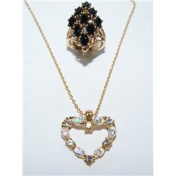 18 KT GF Ring and Necklace