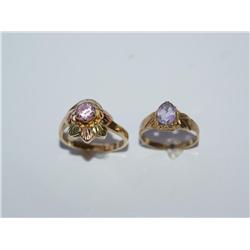 AAA Amethyst Ring & Pink Gemstone Ladies Ring