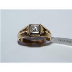 Diamond Solitaire Vintage Men's Ring