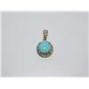 Image 1 : AAA Turquoise & Diamond Hand Made Pendant