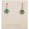 10k Gold Flower Shaped Earrings
