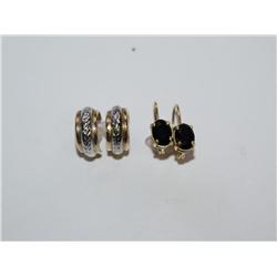 AAA Cashmere Sapphire & Gold Earrings Qty 2