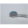 Image 1 : AAA Blue Topaz & Diamond Hand Made Ring