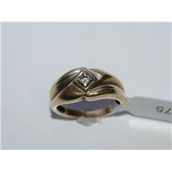 Diamond Solitaire Vintage Men's Ring