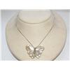 Sterling Inlaid Mother of Pearl Butterfly Pendant