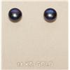 14k Gold Dark Pearl Shaped Earrings