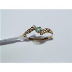 10k Gold Ring with Heart Shaped Stone