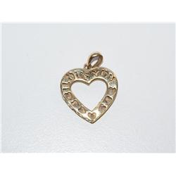Diamond Heart "I Love You" Hand Made Pendant