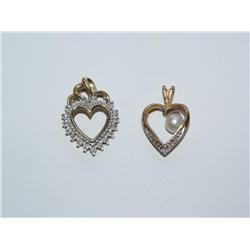 Diamond Heart Shape Pendants-2 Times the Bid