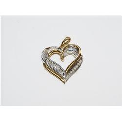 Diamond Heart Shape Hand Made Pendant