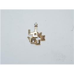 "I Love You" Diamond Ladies Pendant