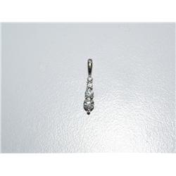 4 Diamond Drop Down Hand Made Pendant