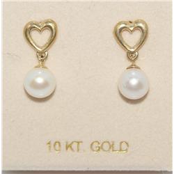 10k Gold Heart Earrings