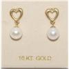 Image 1 : 10k Gold Heart Earrings