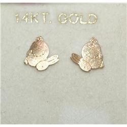 14k Gold Rabbit Earrings
