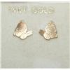 Image 1 : 14k Gold Rabbit Earrings