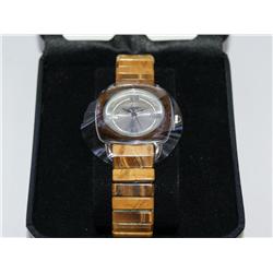 Aria Tiger's Eye Gemstone Wrist Watch & Band