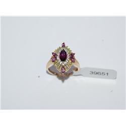 AAA Amethyst & Peridot Hand Made Ladies Ring