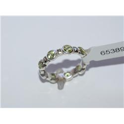 Silver 2ctw Peridot Ring
