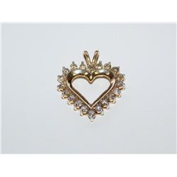 1.00Ctw Diamond Heart Shape Ladies Pendant
