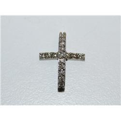 Diamond Cluster Hand Made cross Pendant