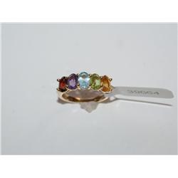 AAA Garnet, Amethyst, Citrine, & Peridot Ring