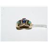AAA Tanzanite, Black Opal & Diamond Ring