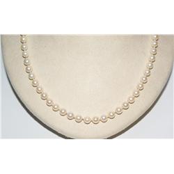 5.00mm White Pearl Hand Made Ladies Necklace