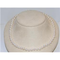 6.00mm White Pearl 18" Ladies Necklace
