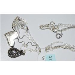 3 Sterling Silver Necklaces