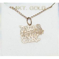 14k Gold "Daddy's Little Girl" Necklace & Pendant