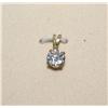 Image 1 : 10k Gold CZ Stone Pendant